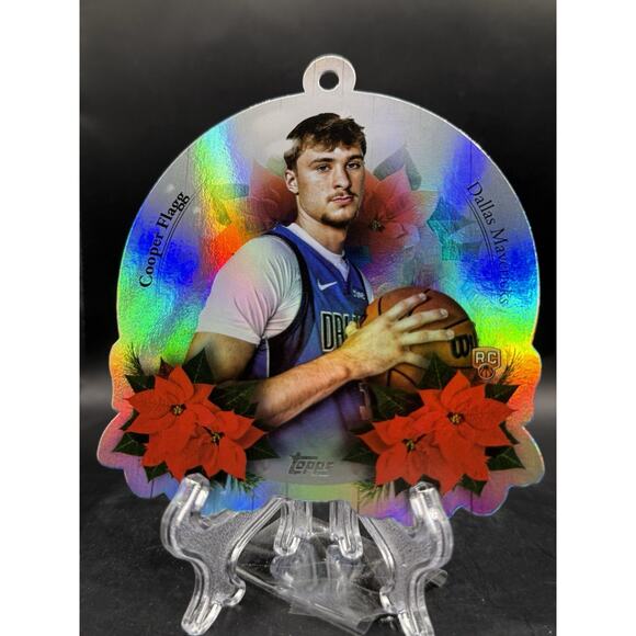 2025-2026 Topps Holiday Cooper Flagg #DCO-CF Die Cut ROOKIE Ornament Card - Picture 1 of 2